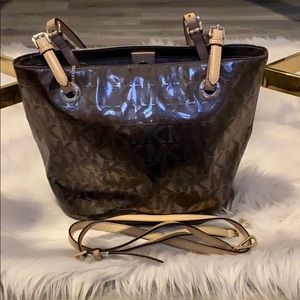 Michael Khors silver metallic bag